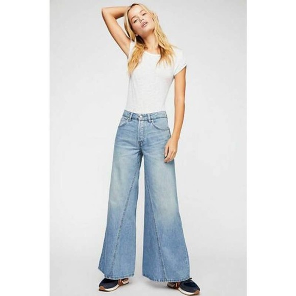 FREE PEOPLE Martha Extreme Wide-Leg high rise  size 27 - Picture 1 of 10